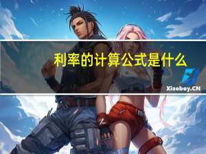 利率的计算公式是什么