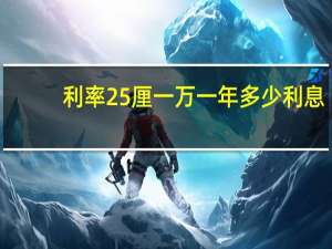 利率25厘一万一年多少利息