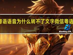 别人发粤语语音为什么转不了文字 微信粤语语音可转文字