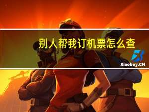 别人帮我订机票怎么查