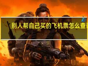 别人帮自己买的飞机票怎么查询