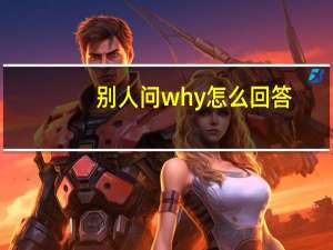 别人问why怎么回答