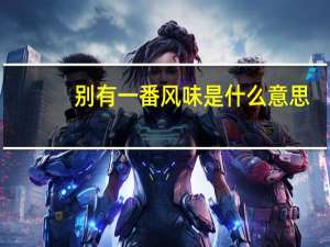别有一番风味是什么意思