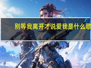 别等我离开才说爱我是什么歌（别等我离开才说爱我）