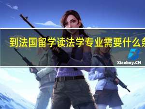 到法国留学读法学专业需要什么条件