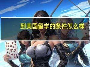 到美国留学的条件怎么样