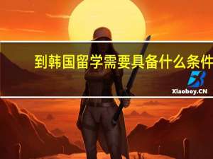 到韩国留学需要具备什么条件