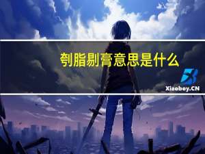 刳脂剔膏意思是什么