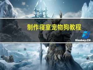 制作寝室宠物狗教程