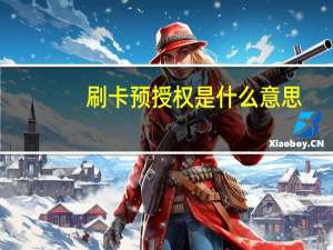 刷卡预授权是什么意思