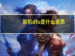 刷机dfu是什么意思（defy刷机）