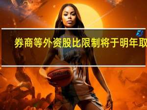券商等外资股比限制将于明年取消