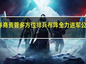 券商资管多方位排兵布阵 全力进军公募赛道