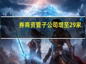 券商资管子公司增至29家