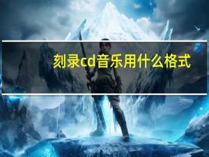 刻录cd音乐用什么格式（刻录cd）