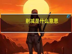 削减是什么意思