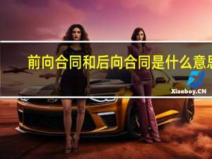 前向合同和后向合同是什么意思