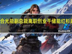 前天合光能副总裁离职创业干储能红杉鼎晖都投了