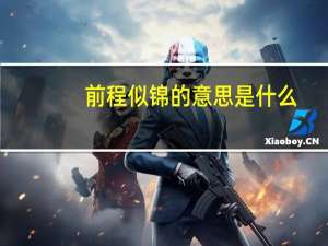 前程似锦的意思是什么