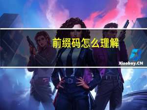 前缀码怎么理解