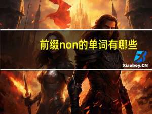 前缀non的单词有哪些
