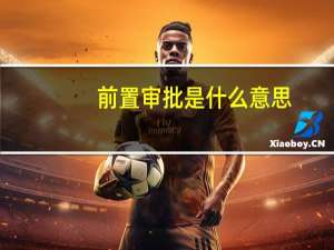 前置审批是什么意思（前置审批是什么意思）