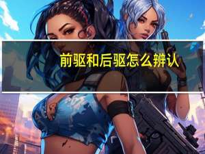 前驱和后驱怎么辨认