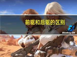 前驱和后驱的区别
