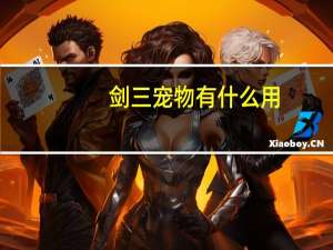 剑三宠物有什么用