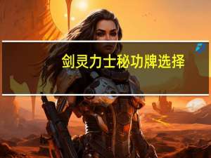 剑灵力士秘功牌选择（剑灵力士八卦牌选择）