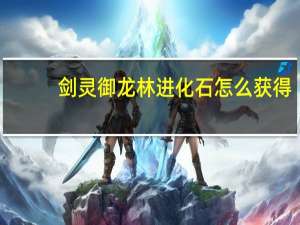 剑灵御龙林进化石怎么获得（剑灵御龙林进化石怎么制作）