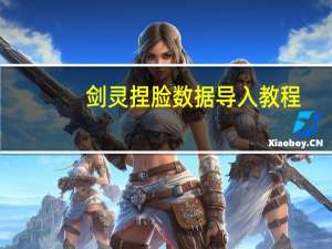剑灵捏脸数据导入教程（剑灵捏脸数据导入）