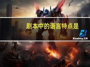 剧本中的语言特点是