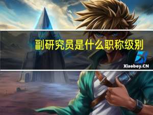 副研究员是什么职称级别（副研究员是什么职称）