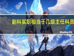 副科实职相当于几级主任科员（副科）