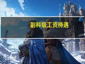 副科级工资待遇