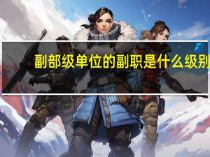 副部级单位的副职是什么级别