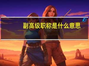 副高级职称是什么意思