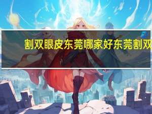 割双眼皮东莞哪家好 东莞割双眼皮哪家医院比较好呀东莞割双眼皮