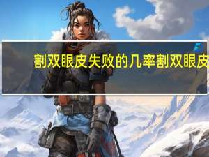 割双眼皮失败的几率 割双眼皮失败几率大吗