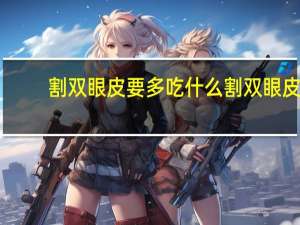 割双眼皮要多吃什么 割双眼皮手术后饮食要注意什么