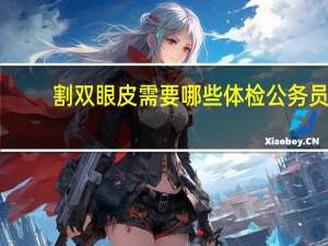 割双眼皮需要哪些体检 公务员可以割双眼皮么