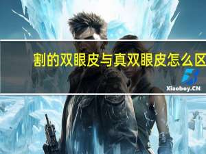 割的双眼皮与真双眼皮 怎么区分双眼皮是整过还是天然的
