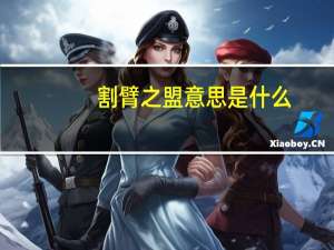 割臂之盟意思是什么