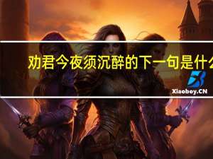 劝君今夜须沉醉的下一句是什么