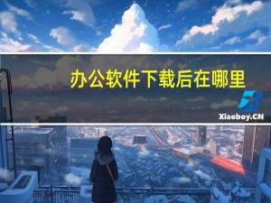 办公软件下载后在哪里