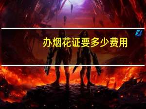 办烟花证要多少费用