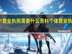 办理个体户营业执照需要什么资料 个体营业执照需要什么资料