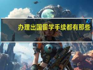 办理出国留学手续都有那些
