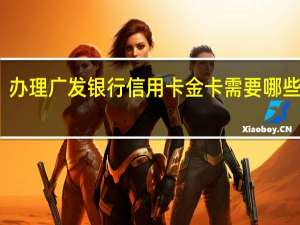 办理广发银行信用卡金卡需要哪些条件